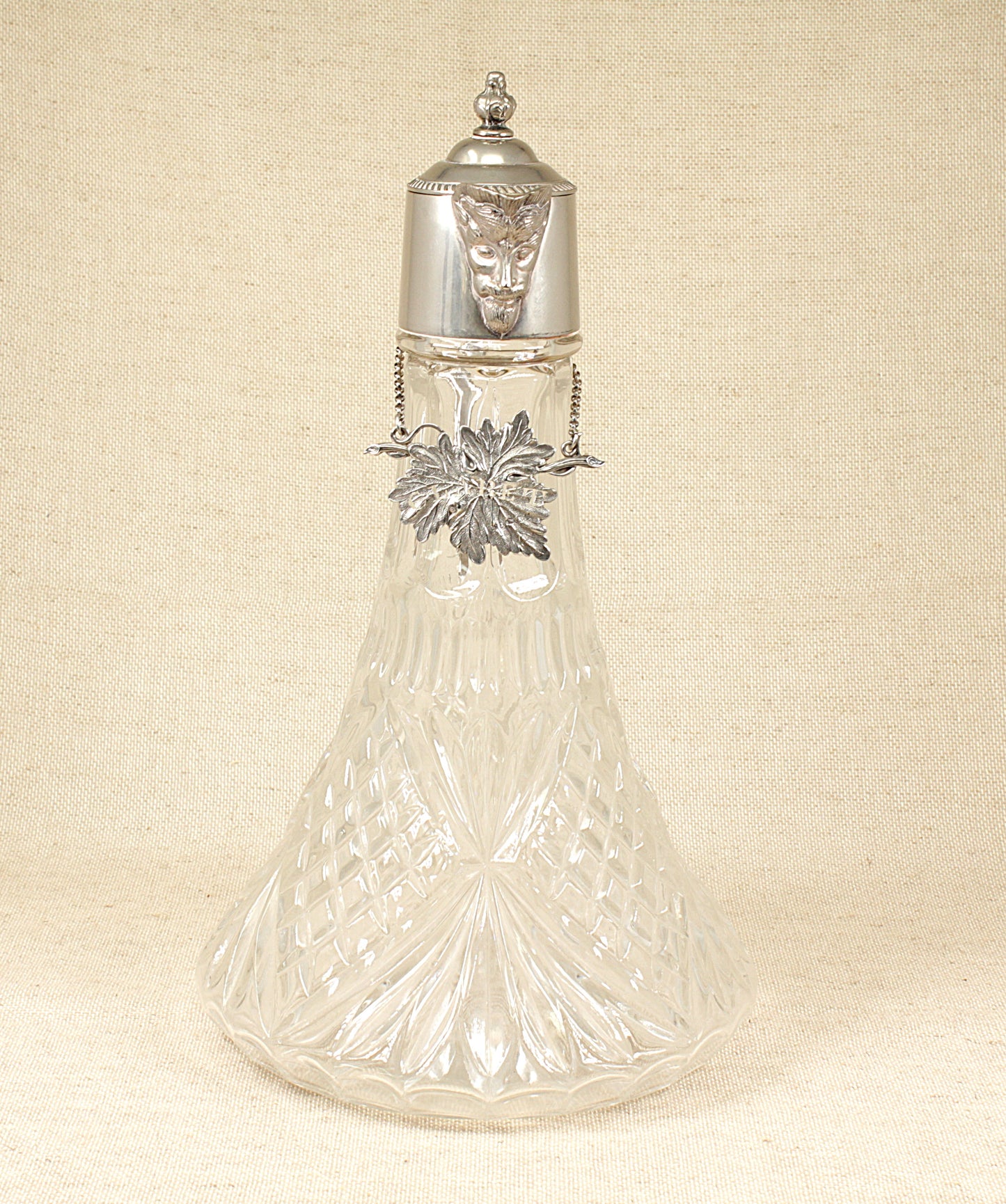 William IV Antique Silver Claret Decanter Label