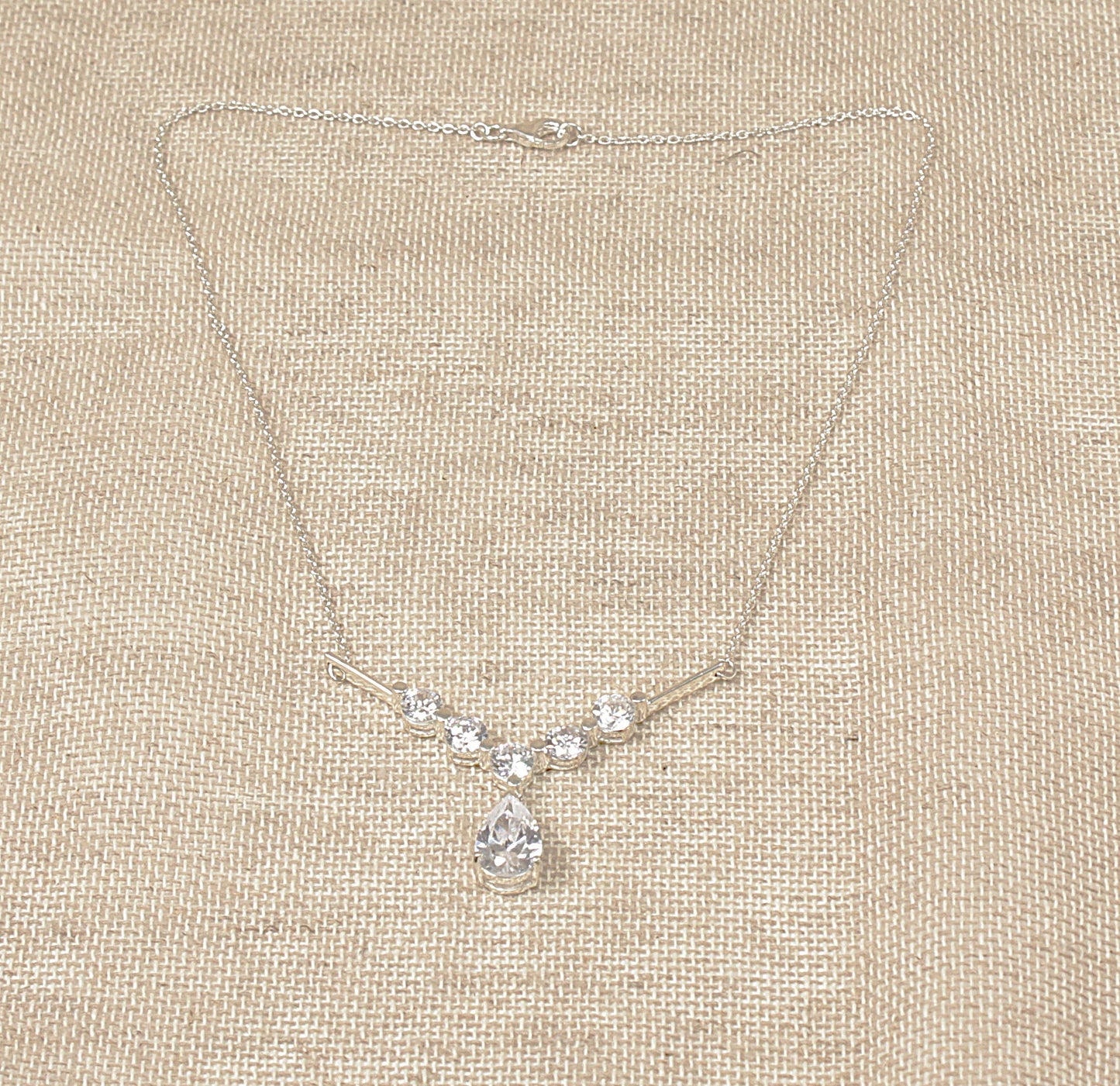 Silver Cubic Zirconia Necklet Necklace
