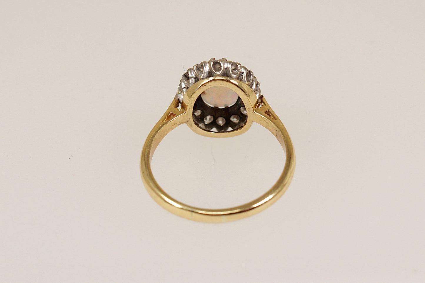 18ct Gold Fire Opal & Diamond Ring (with certificate)