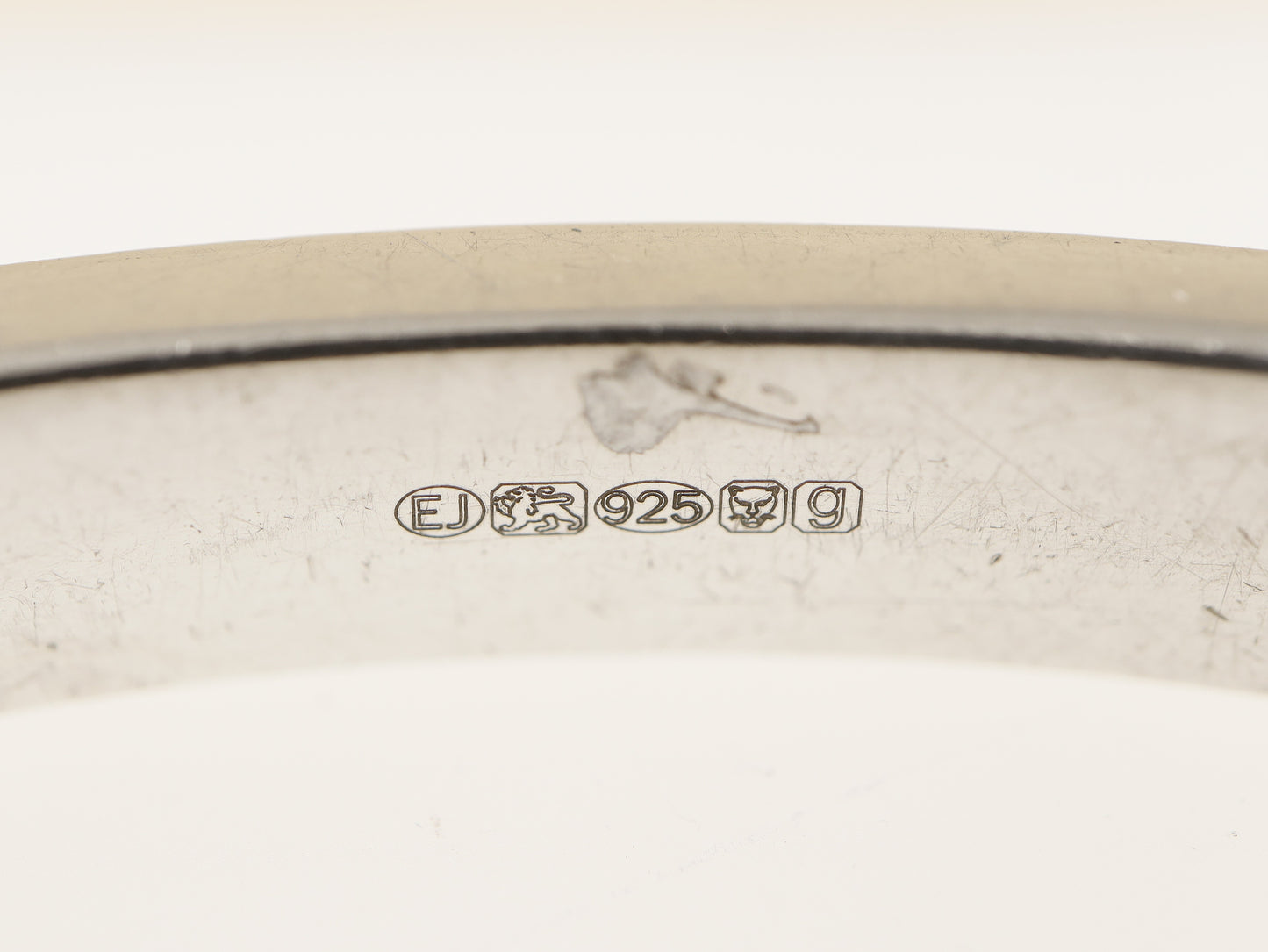 Silver & Mother of Pearl Hinged Bangle Bracelet