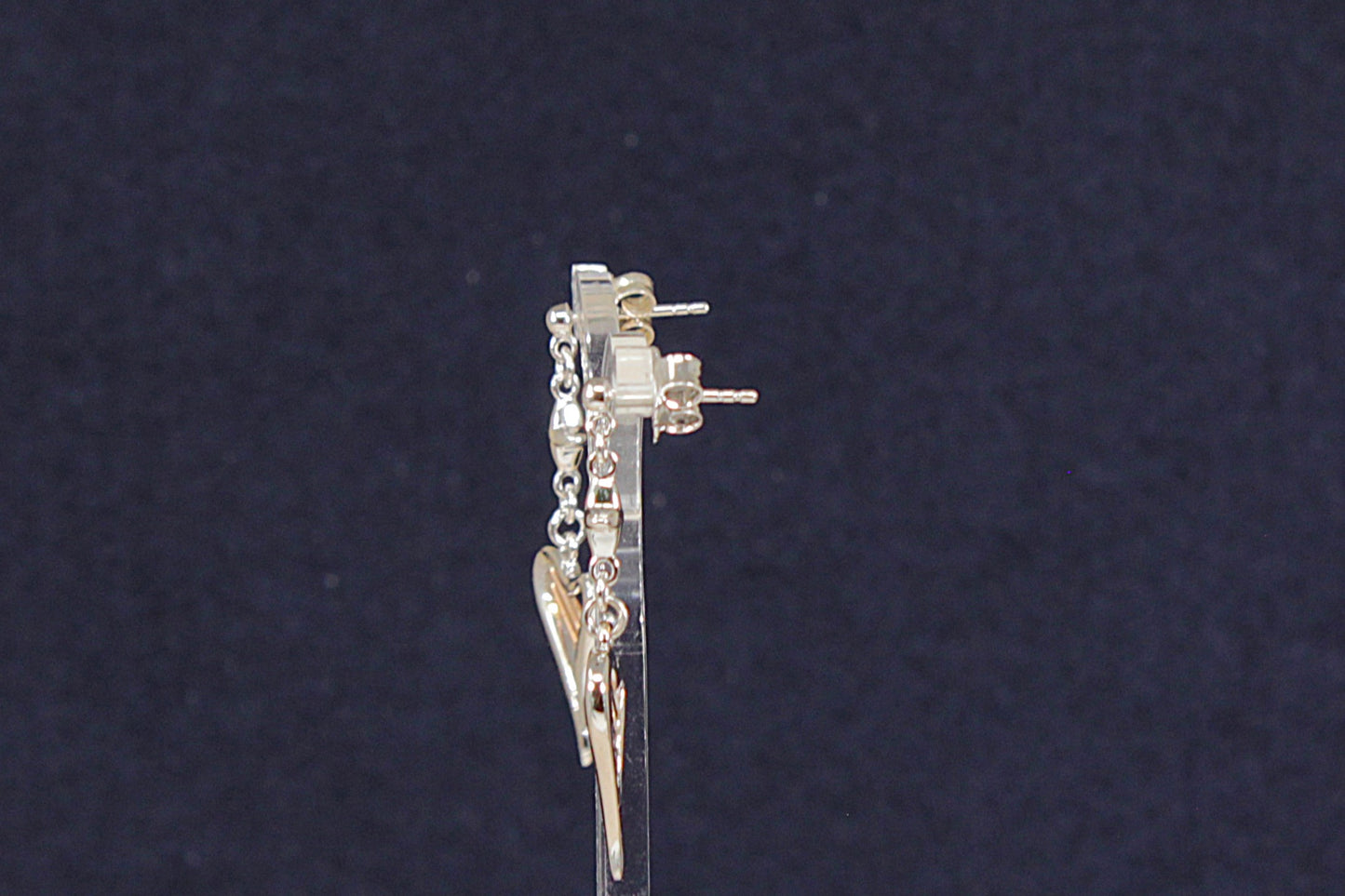 Beautiful Silver & Gold Harp Drop Earrings by Clogau