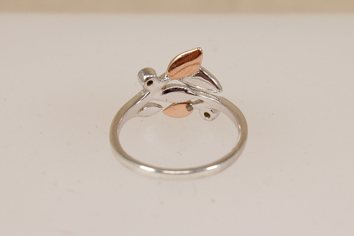 Gorgeous Silver & Welsh Gold Leaf Ring by Clogau