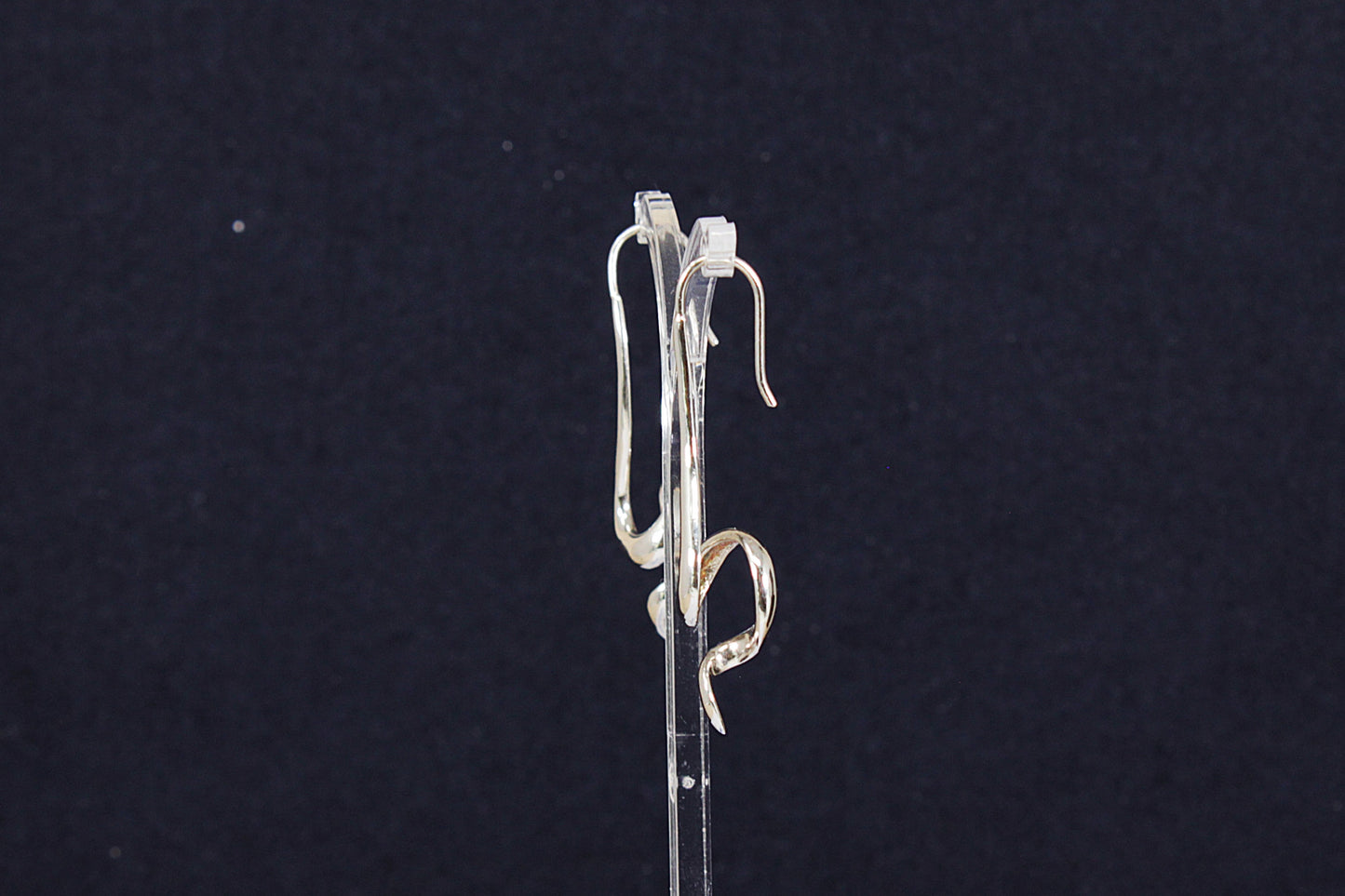 Charming Sterling Silver Swirl Drop Earrings