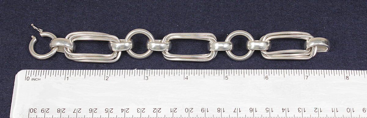 Impressive Designer Vintage Danish Sterling Silver Statement Bracelet