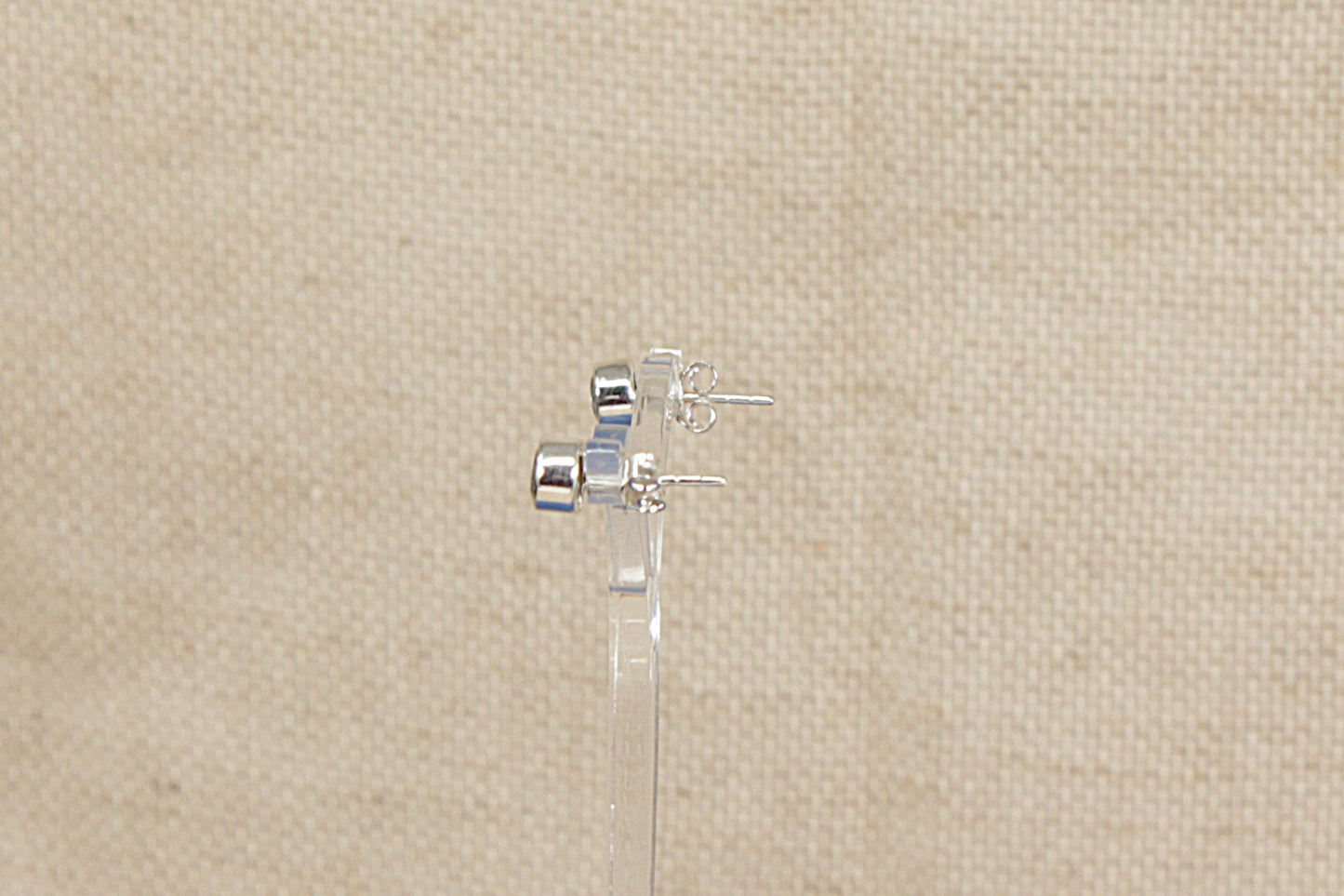 Silver Blue Topaz Stud Earrings
