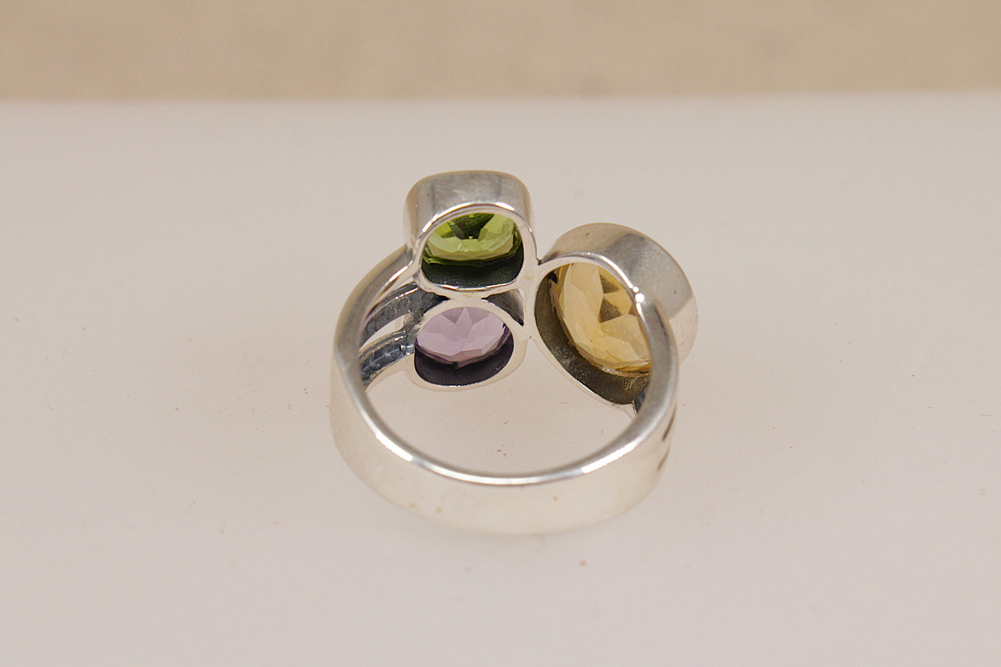 Stunning Bold Sterling Silver Multi-Gemstone Studio Style Ring