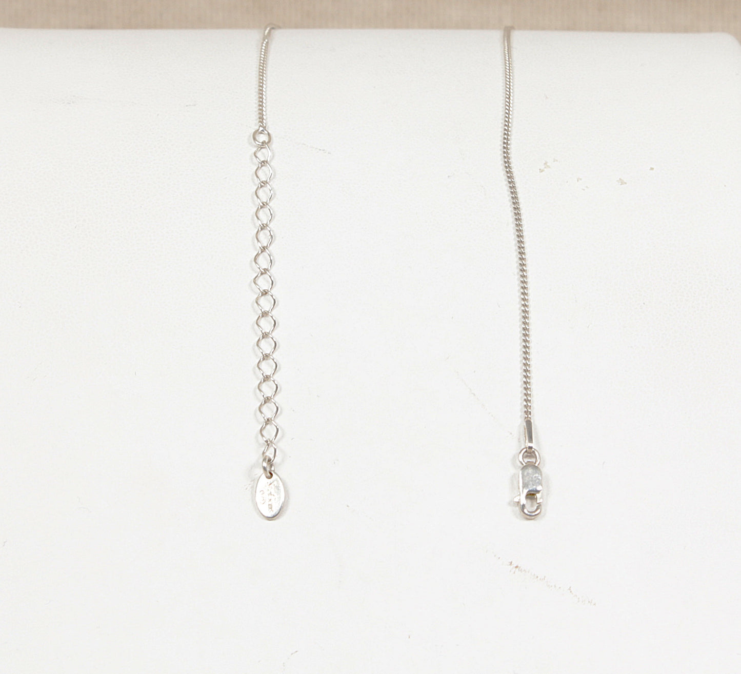 Contemporary Sterling Silver & Mother of Pearl Pendant with Adjustable Silver Chain