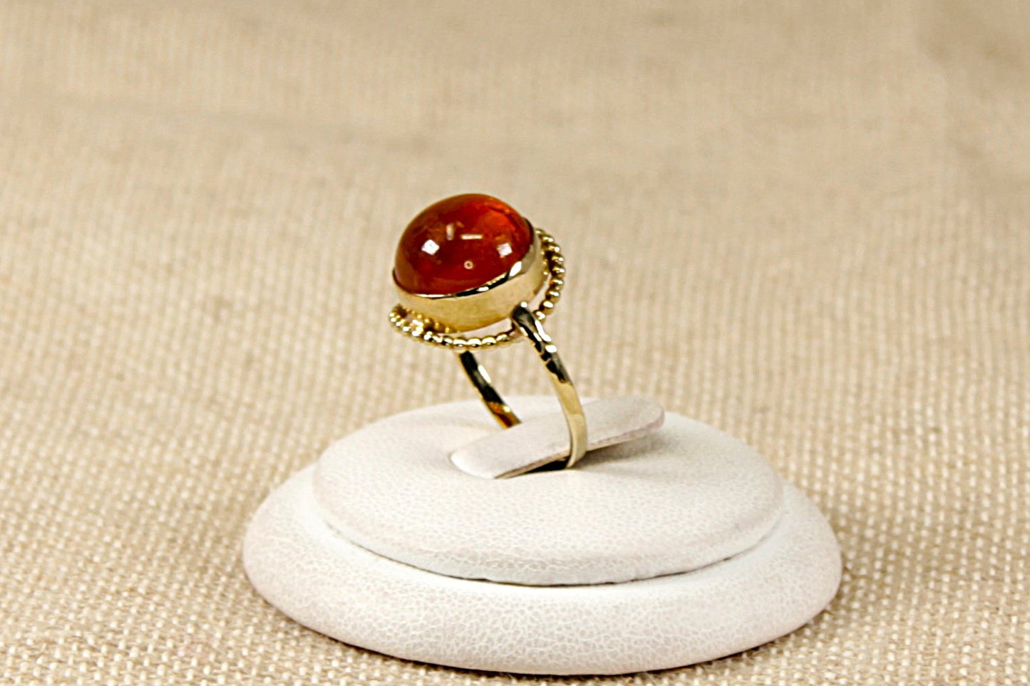Vintage 8ct Amber Gold Ring