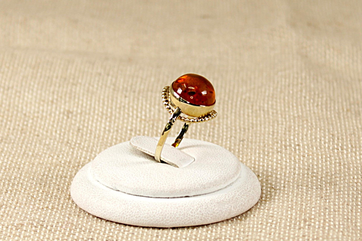 Vintage 8ct Amber Gold Ring