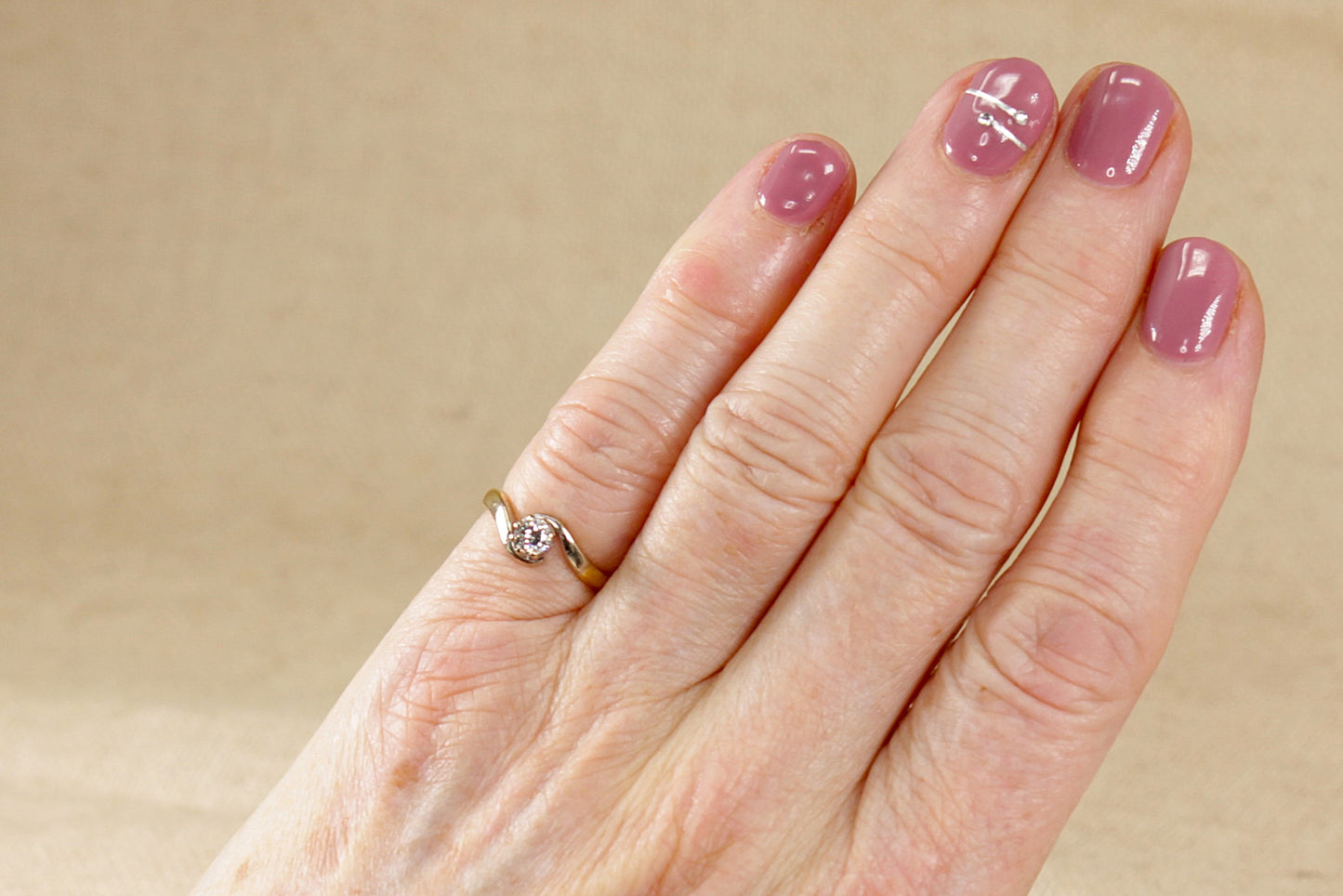 Vintage 18ct Gold Diamond Solitaire Ring