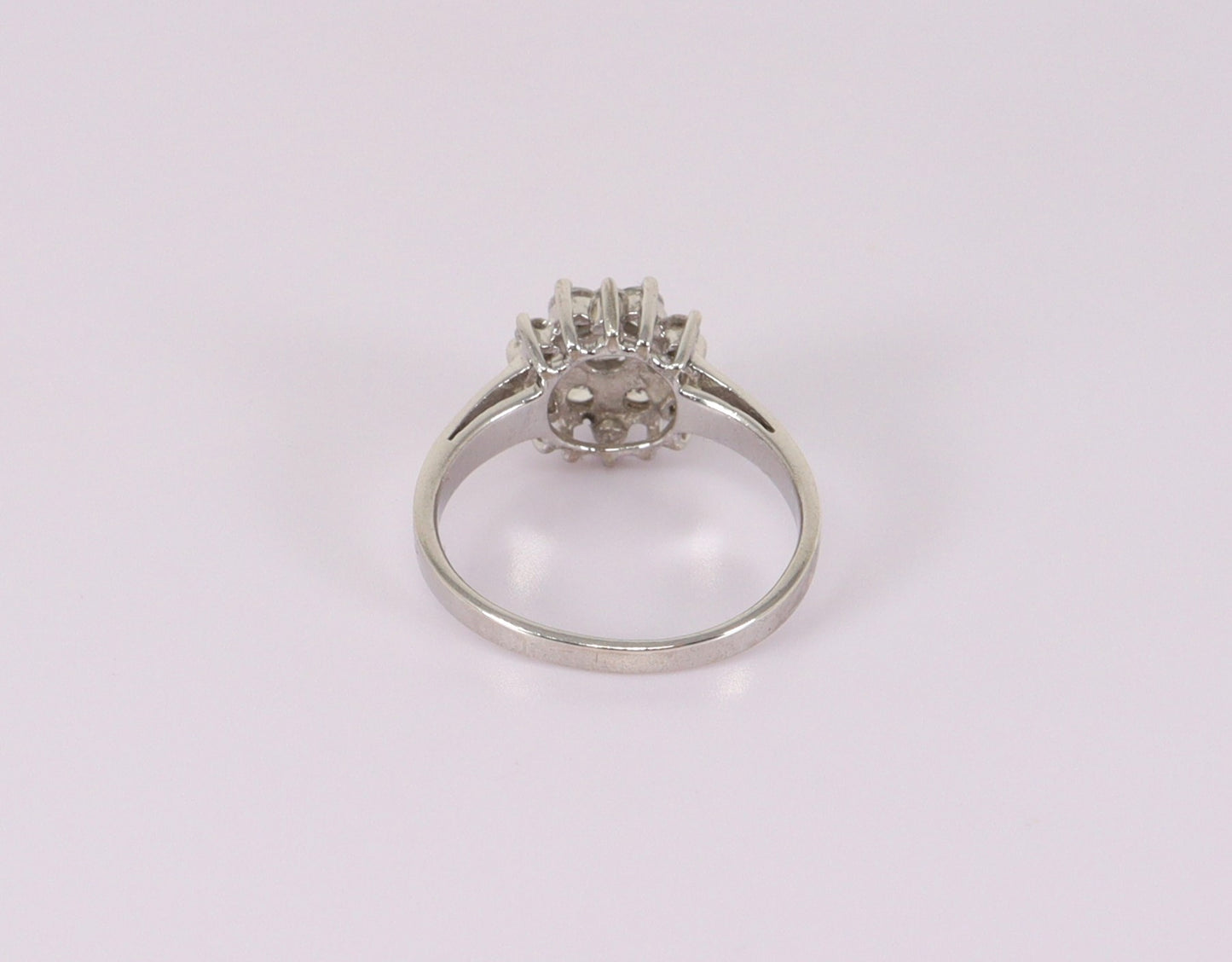 Silver Cubic Zirconia Cluster Ring