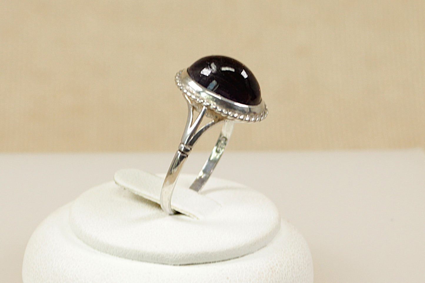 Vintage Silver Iolite Solitaire Ring