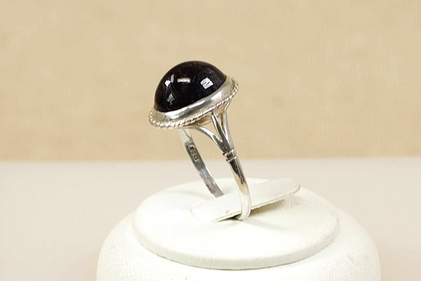 Vintage Silver Iolite Solitaire Ring