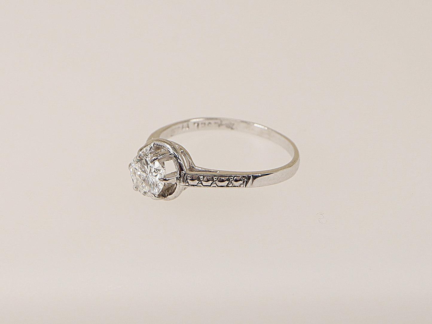 Superb 18ct White Gold 0.55ct Diamond Solitaire Ring – Certified Natural Diamond