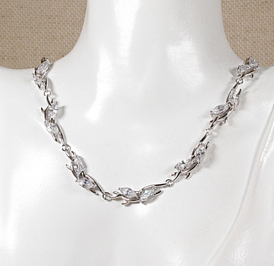 Silver Cubic Zirconia Necklace
