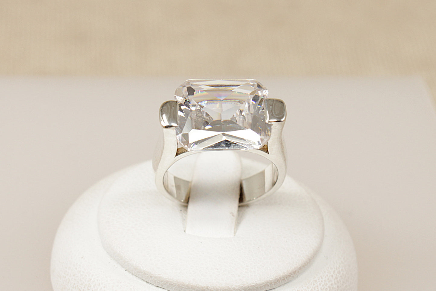 Sterling Silver Cubic Zirconia Statement Ring