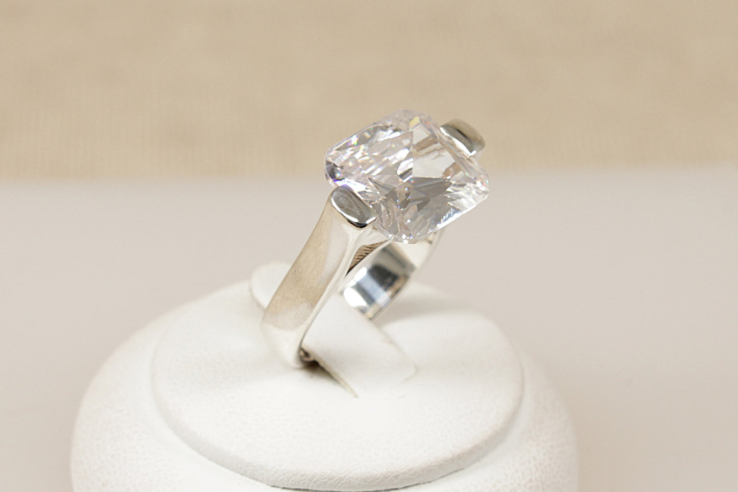 Sterling Silver Cubic Zirconia Statement Ring