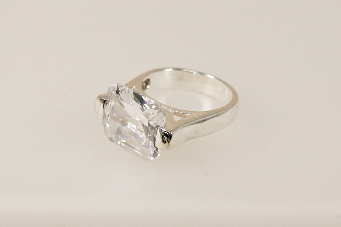 Sterling Silver Cubic Zirconia Statement Ring