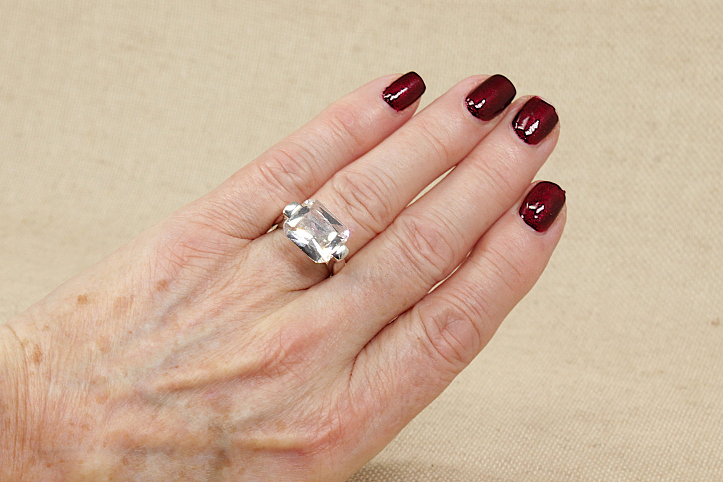 Sterling Silver Cubic Zirconia Statement Ring