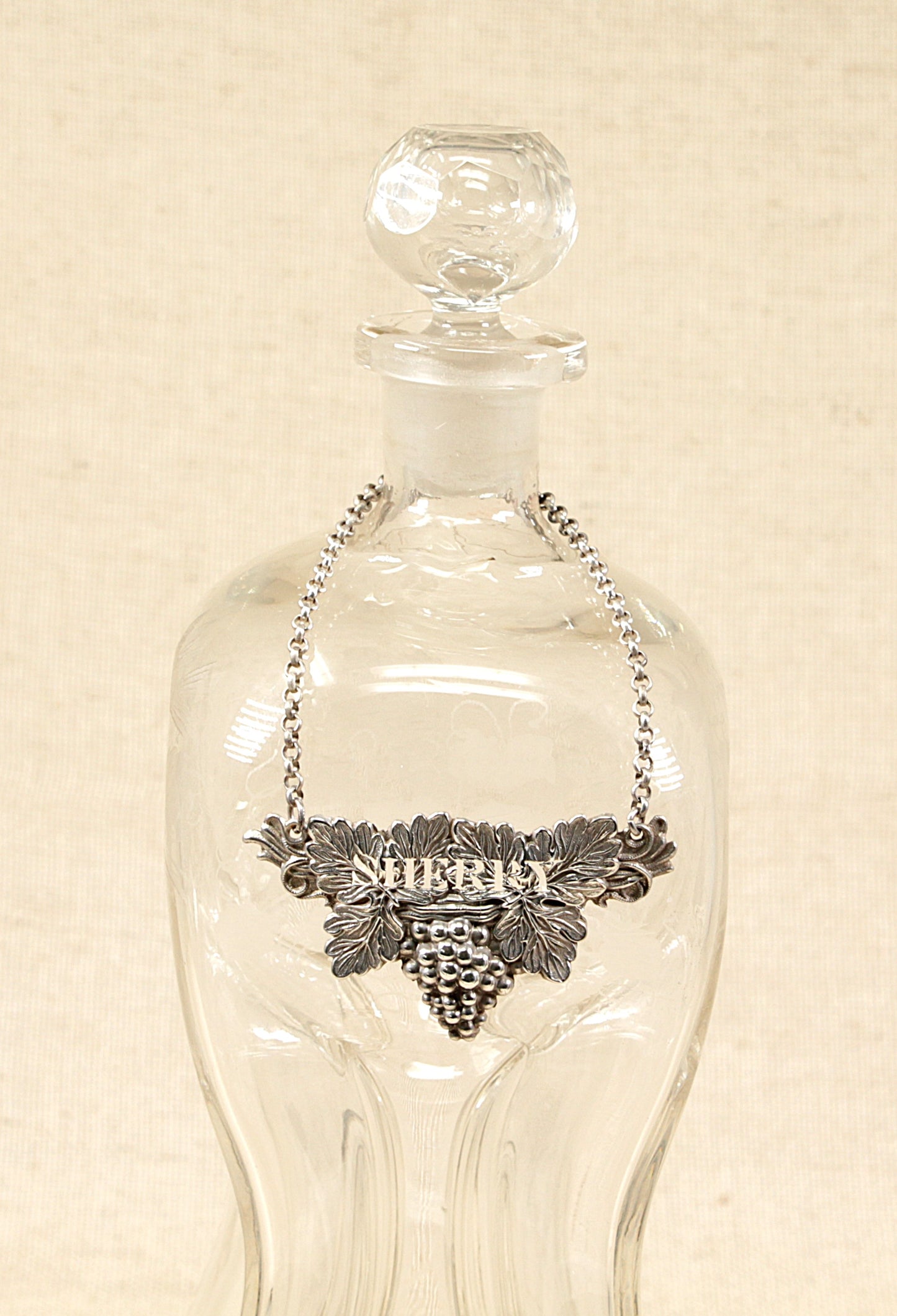 A Pair of William IV Antique Silver Decanter / Bottle Labels