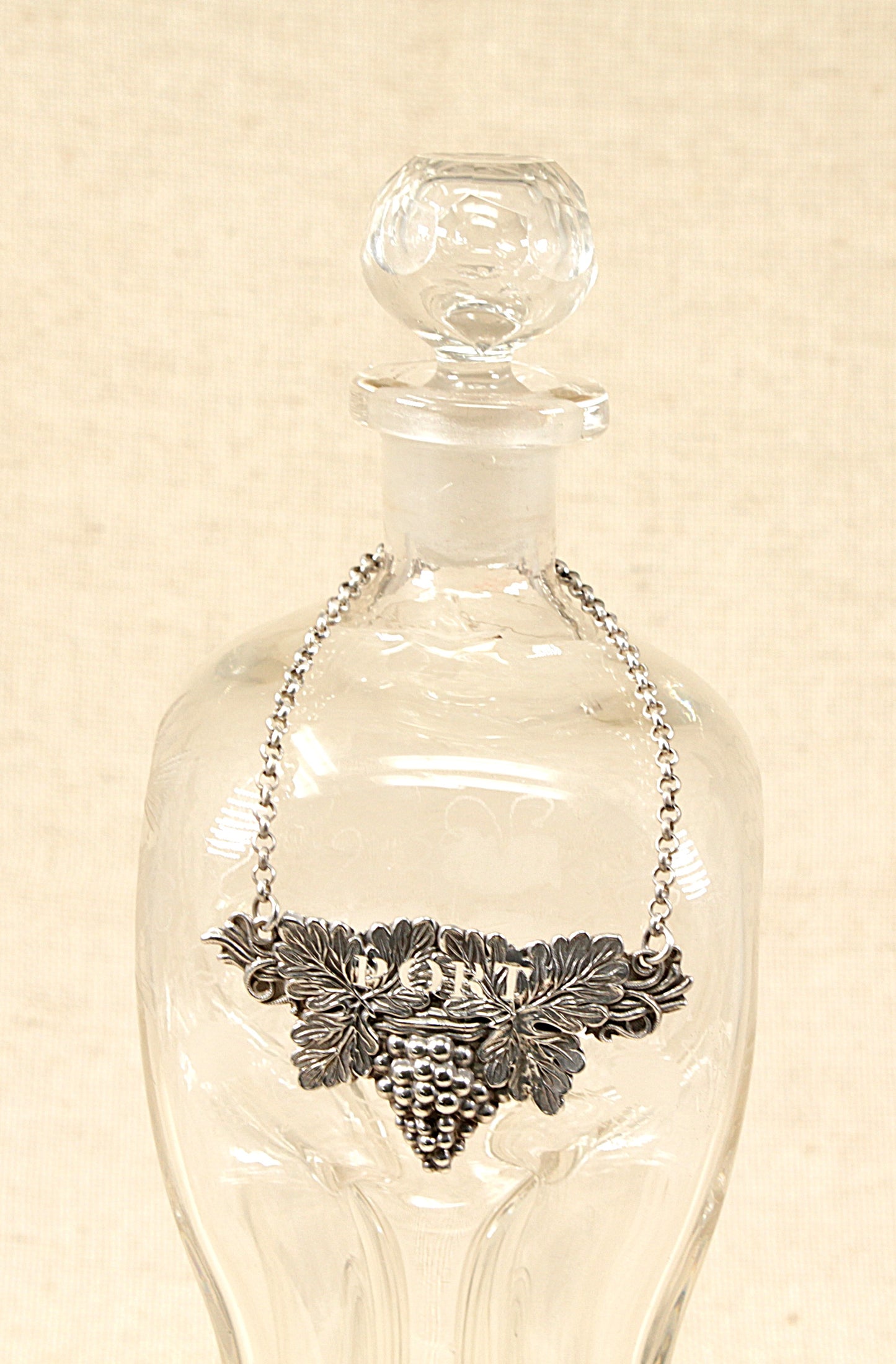 A Pair of William IV Antique Silver Decanter / Bottle Labels