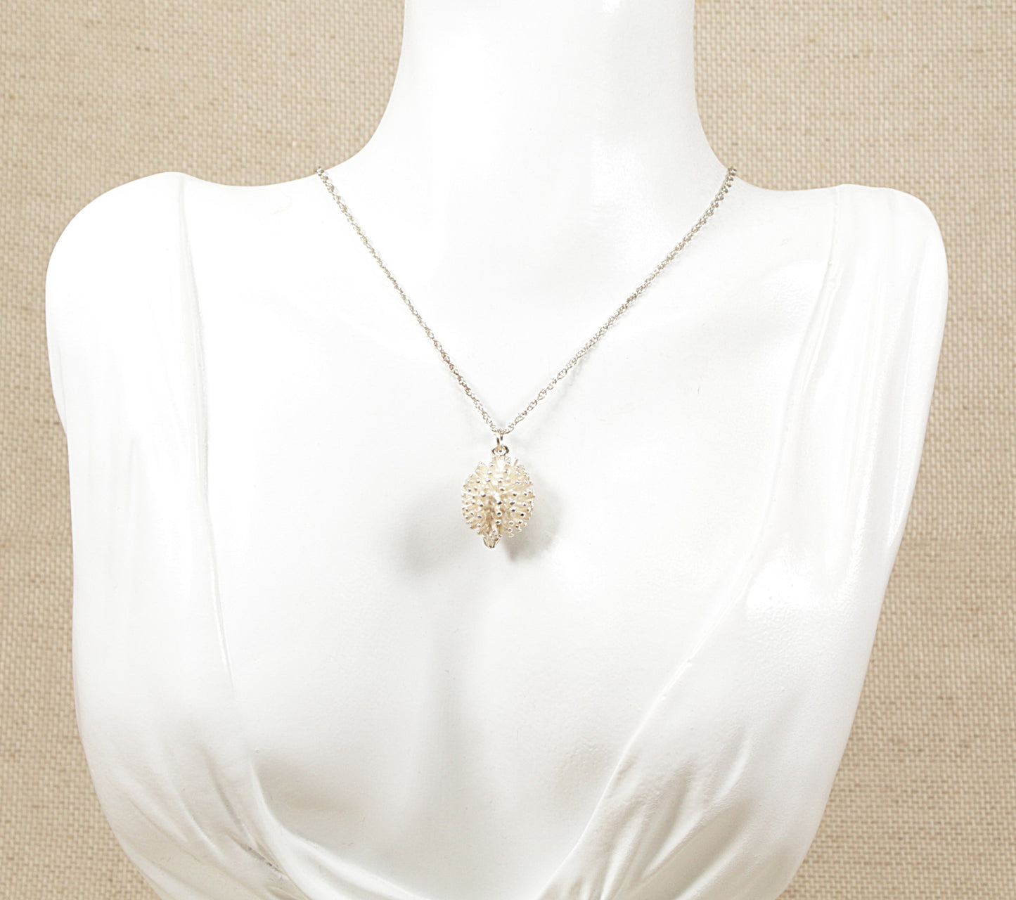 Silver Hedgehog Pendant Necklace