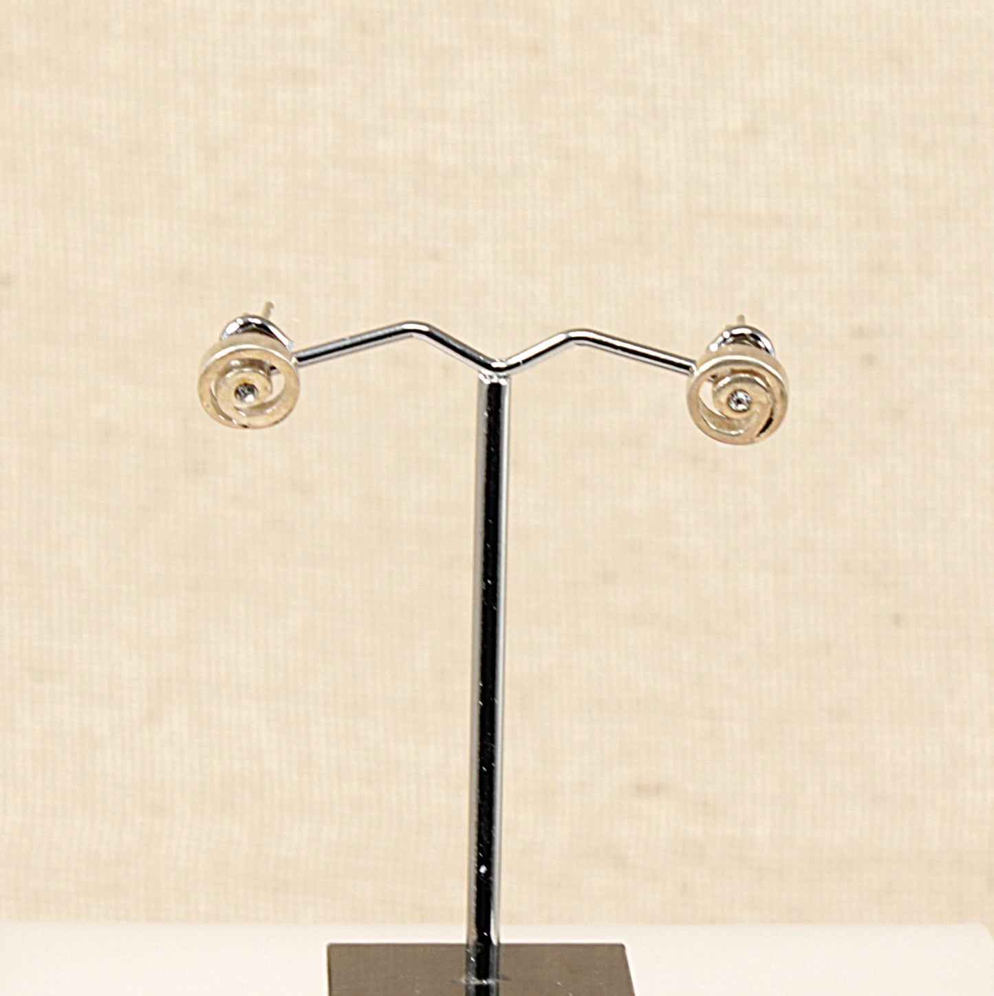 Silver CZ Stud Earrings