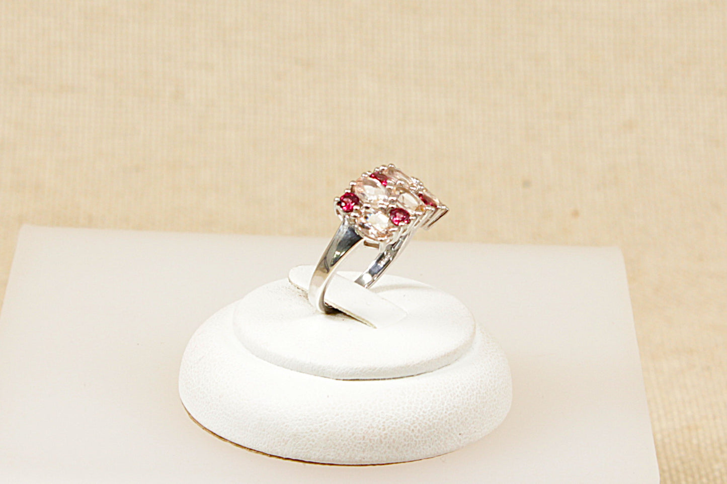 Silver Crystal Cluster Ring