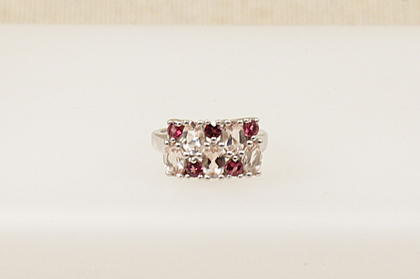 Silver Crystal Cluster Ring