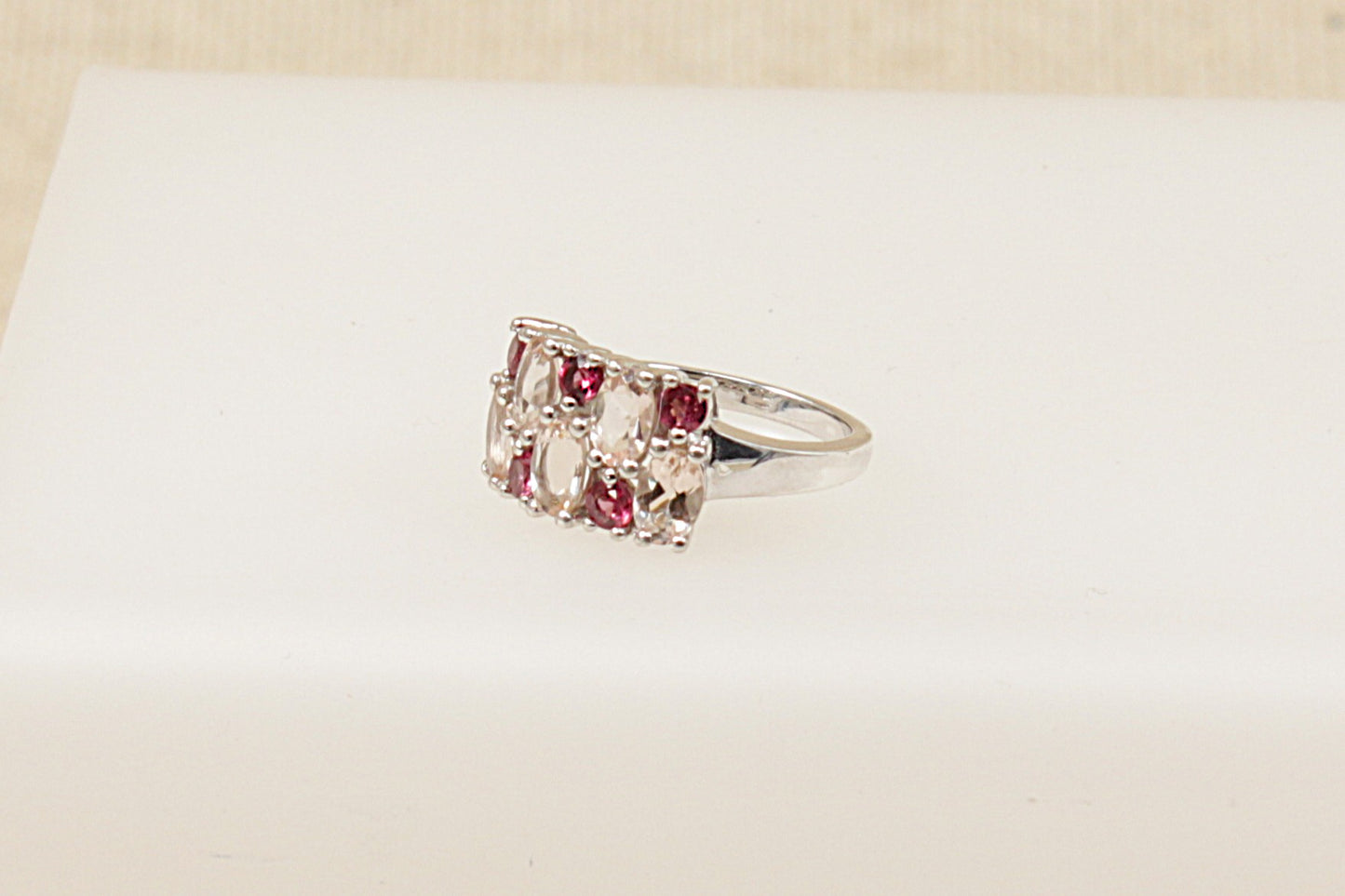 Silver Crystal Cluster Ring