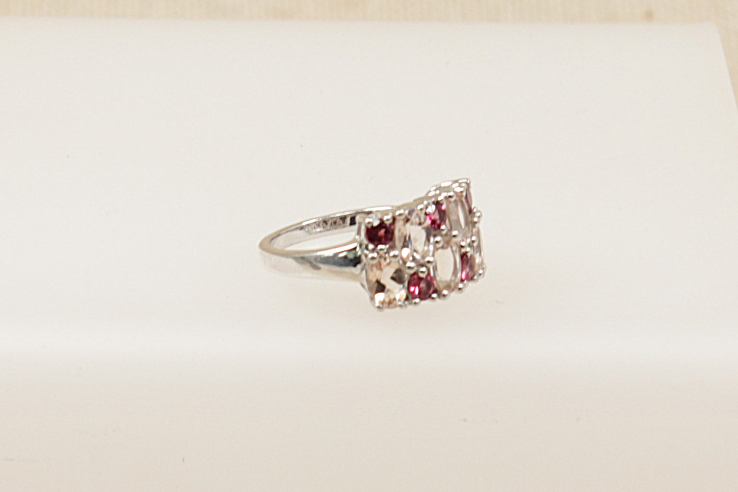 Silver Crystal Cluster Ring