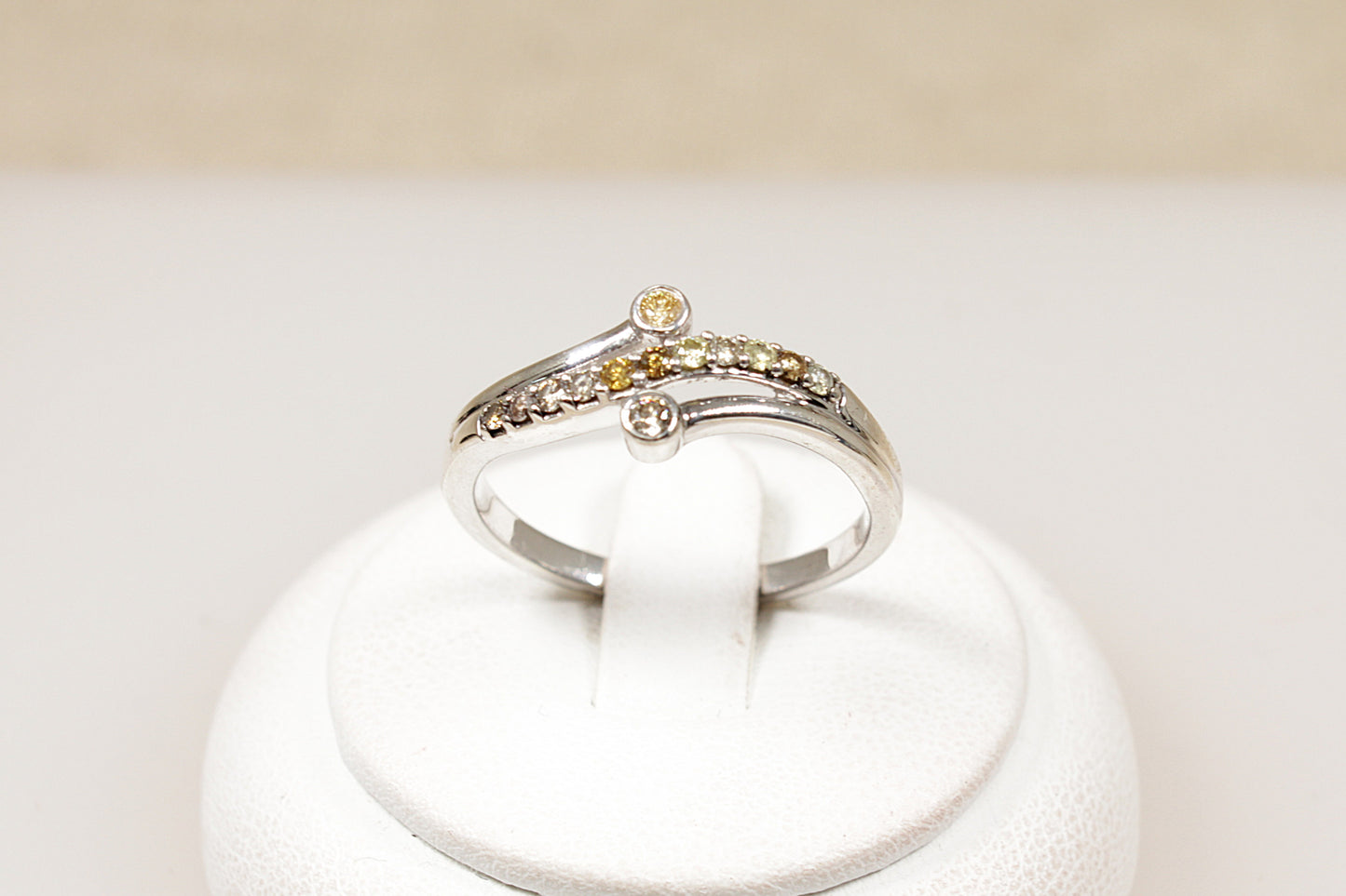 Silver Diamond Set Cluster Ring