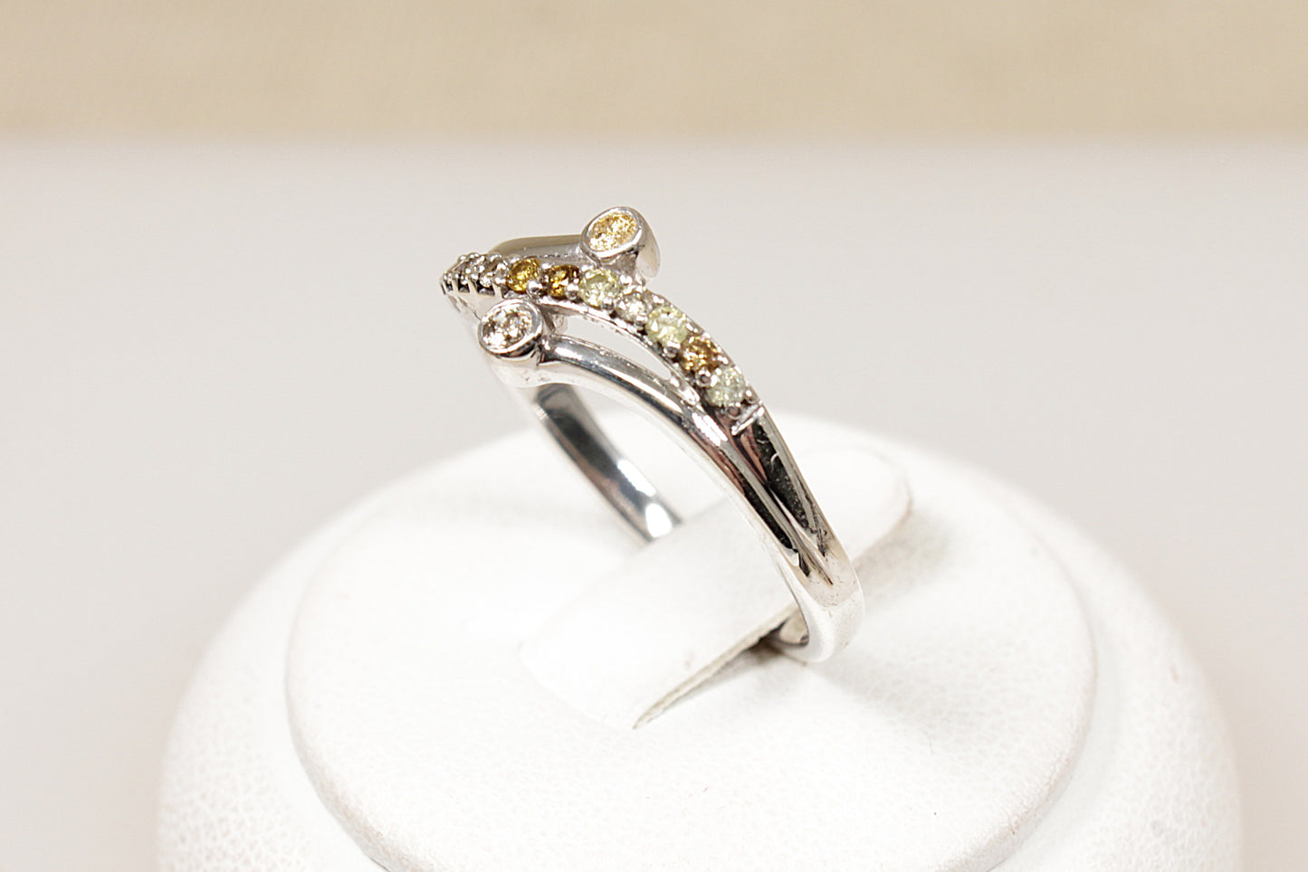 Silver Diamond Set Cluster Ring