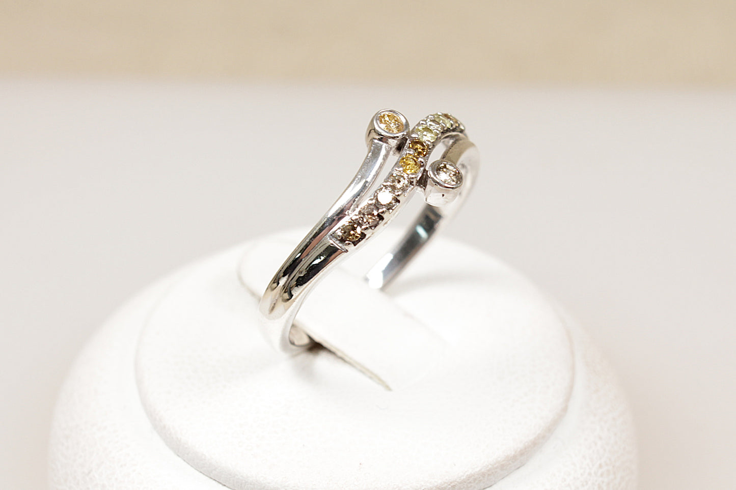 Silver Diamond Set Cluster Ring