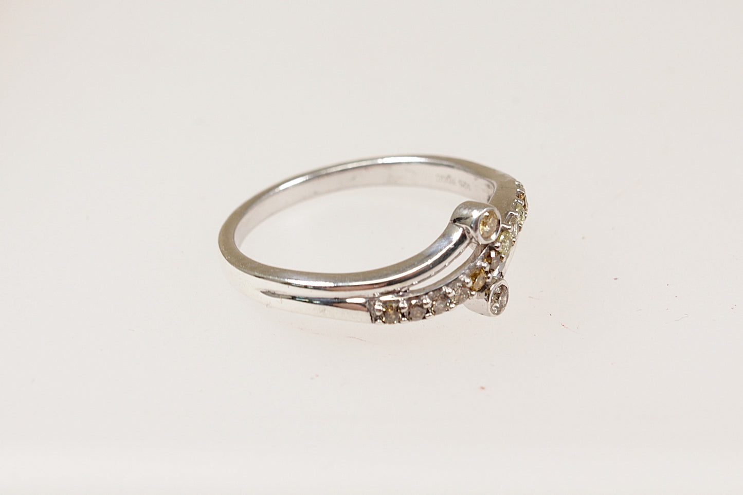 Silver Diamond Set Cluster Ring