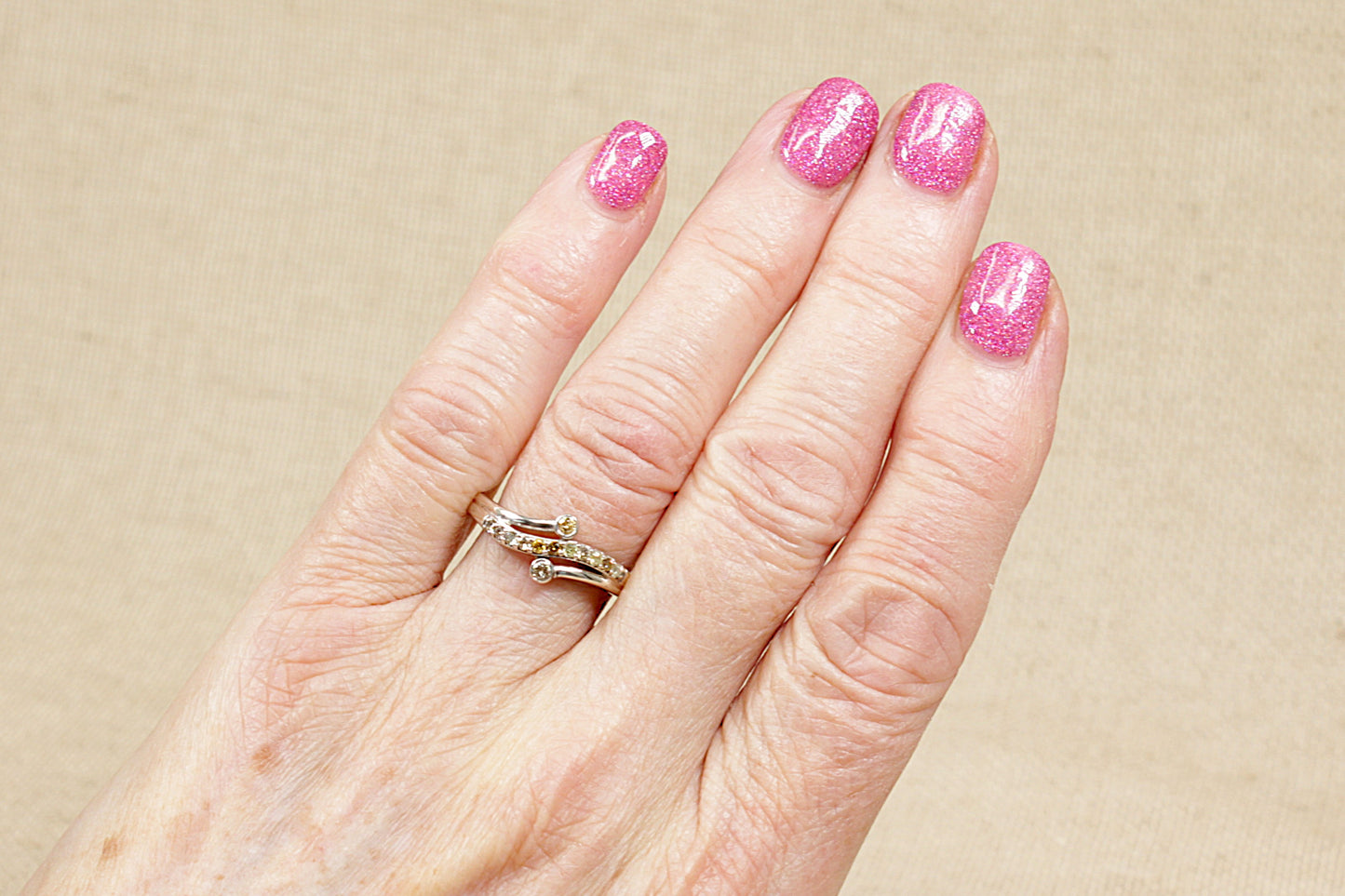 Silver Diamond Set Cluster Ring