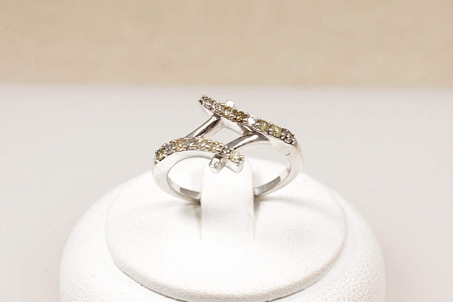 Sterling Silver Diamond Ring