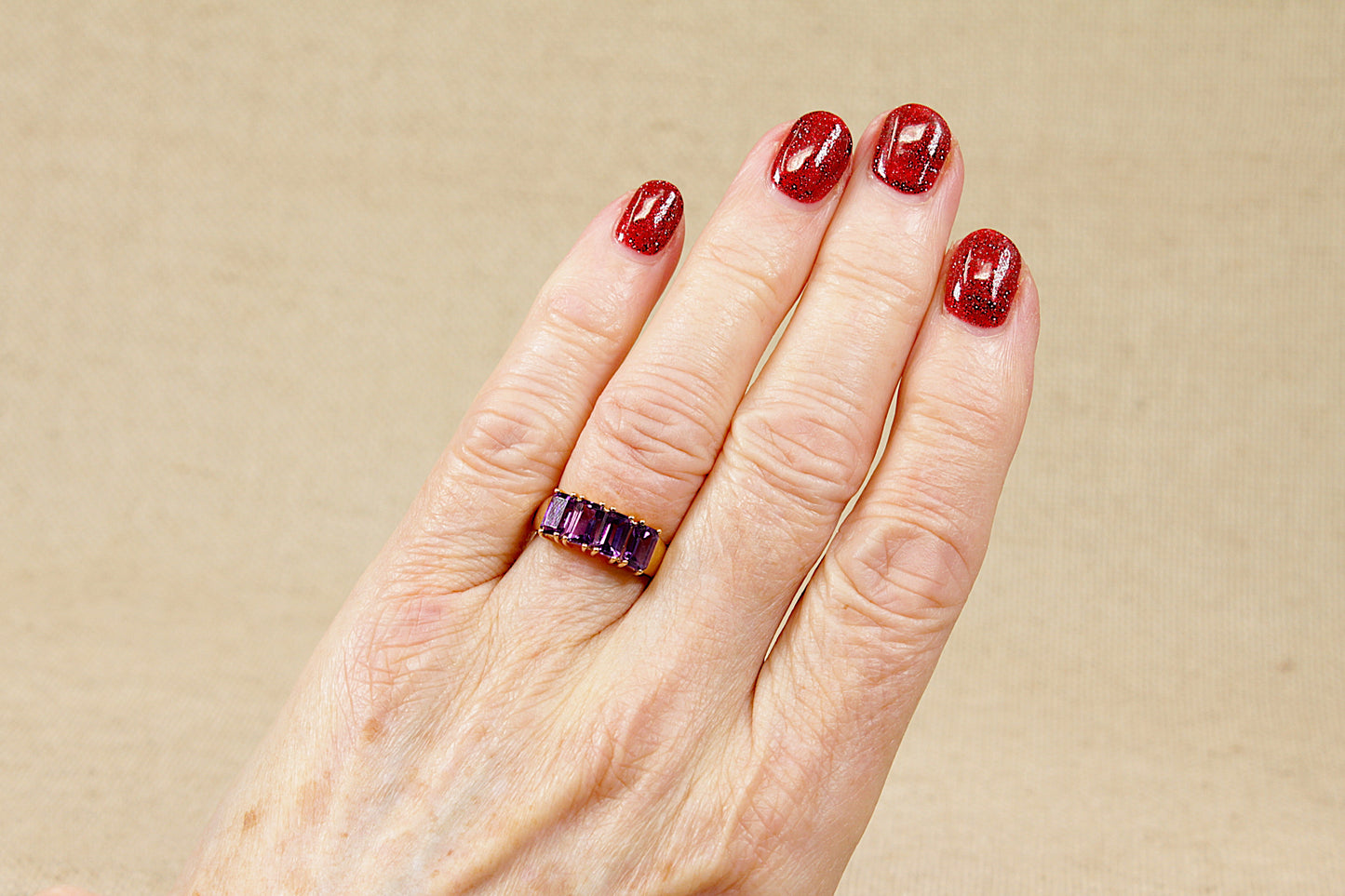 Vintage 14ct Amethyst Gold Ring