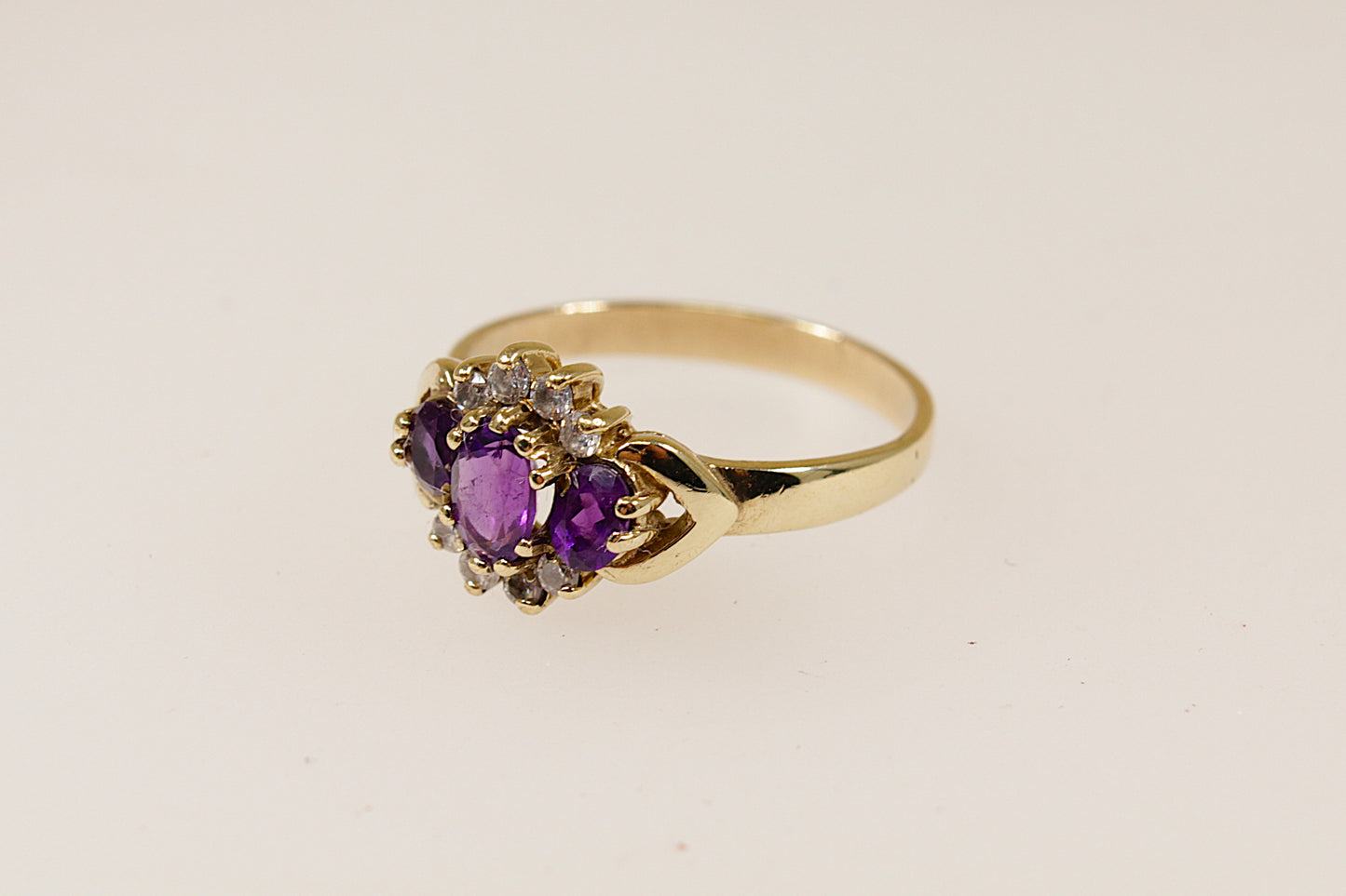 9ct Gold Amethyst Cluster Ring