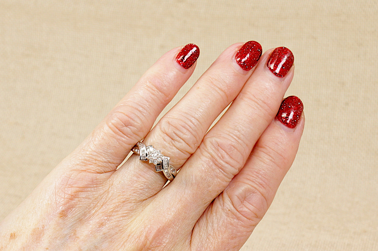 9ct White Gold Diamond Cluster Ring