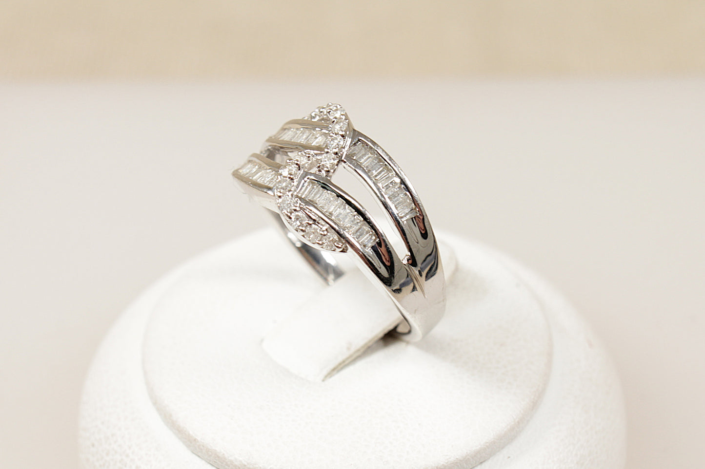 9ct White Gold Diamond Cluster Ring