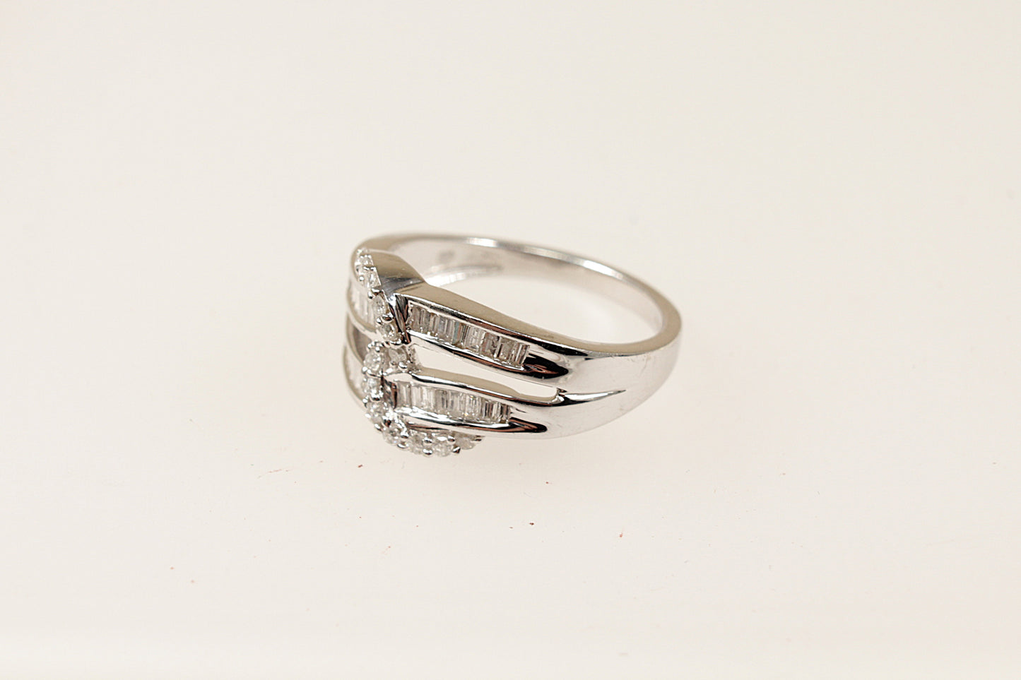 9ct White Gold Diamond Cluster Ring