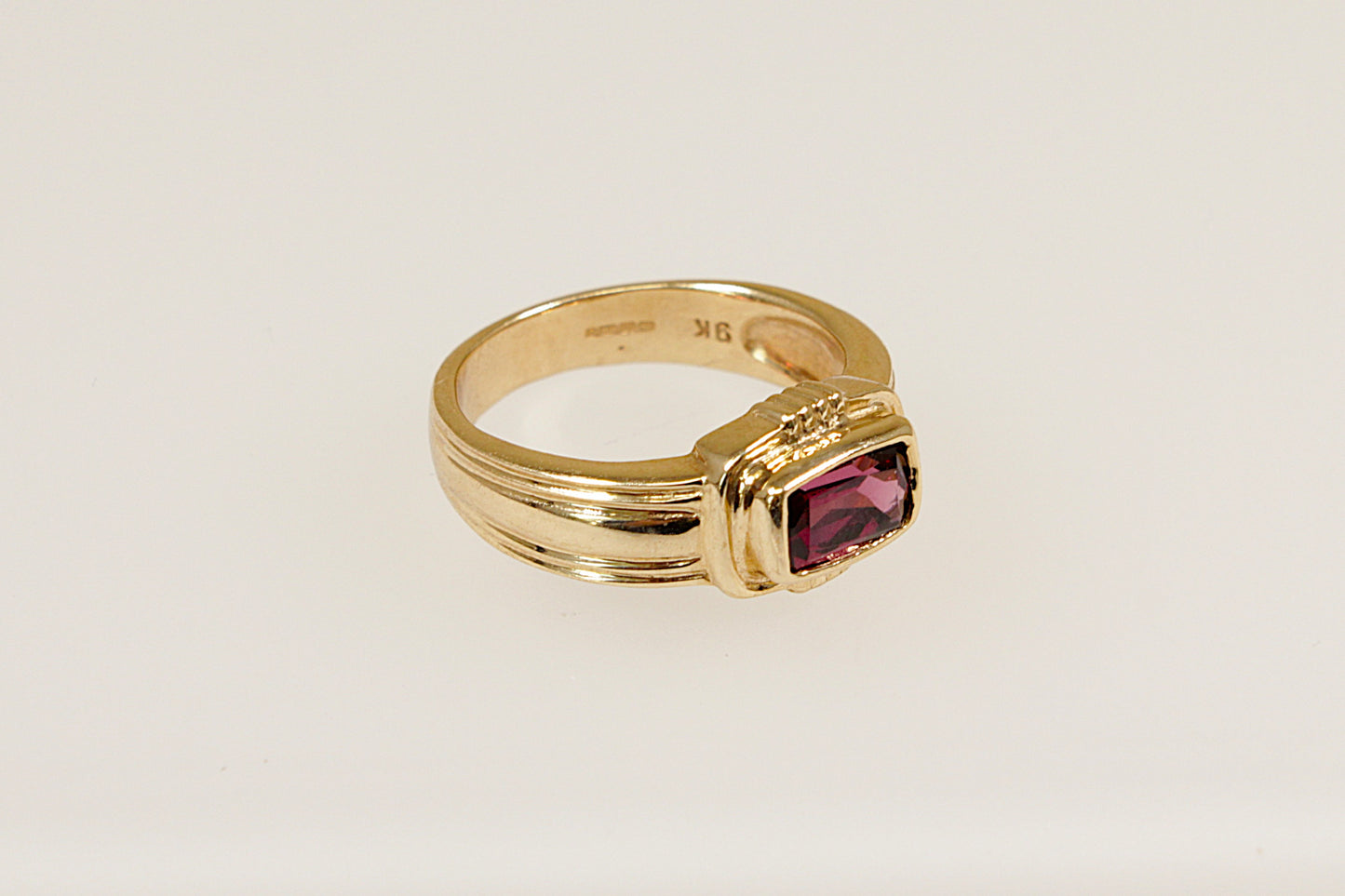 Vintage 9ct Rhodolite Garnet Gold Ring