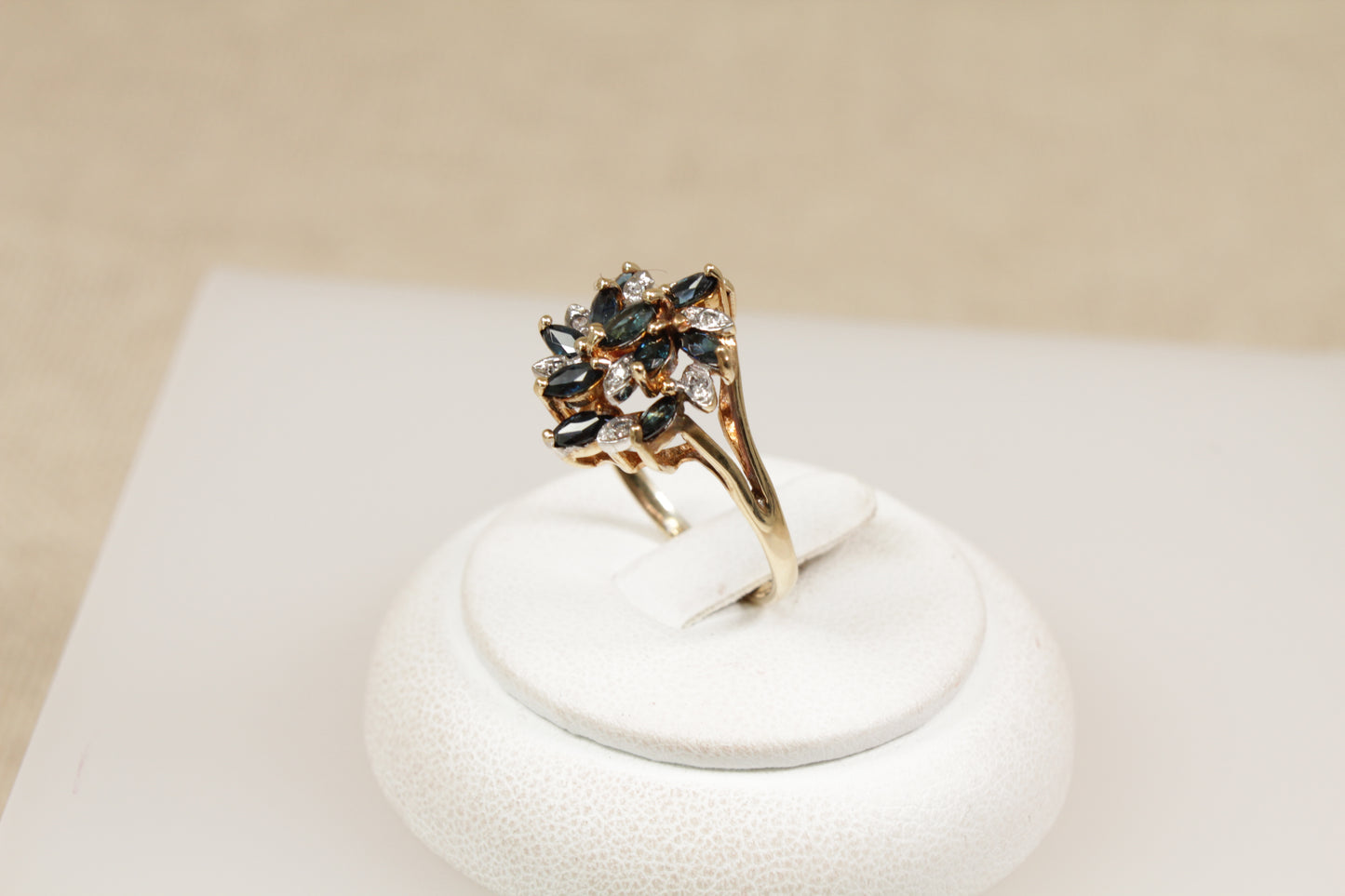 9ct Gold Sapphire and Diamond Ring