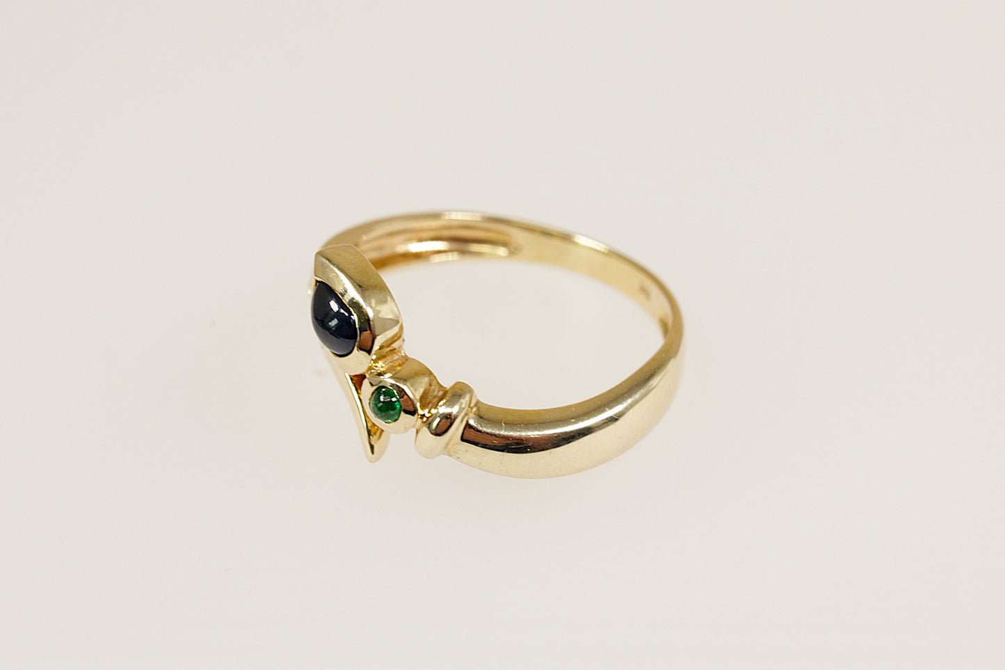 14ct Sapphire, Emerald and Diamond Ring