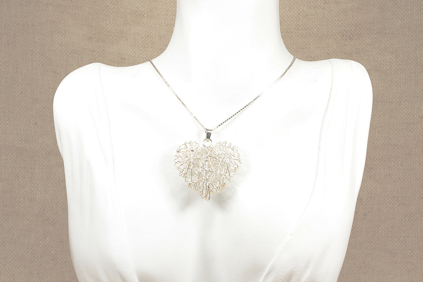 Silver Heart Pendant Necklace
