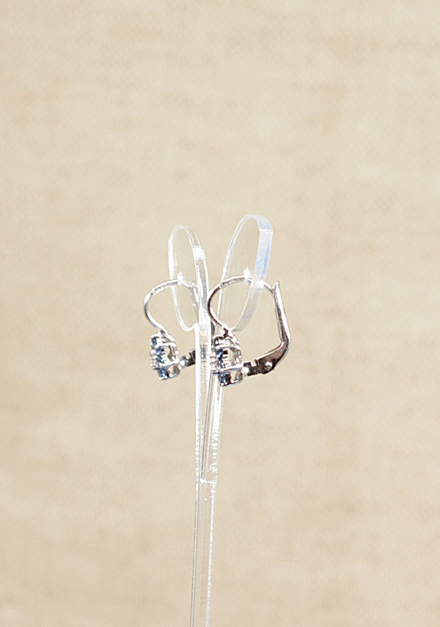 18ct White Gold Sapphire and Diamond Earrings