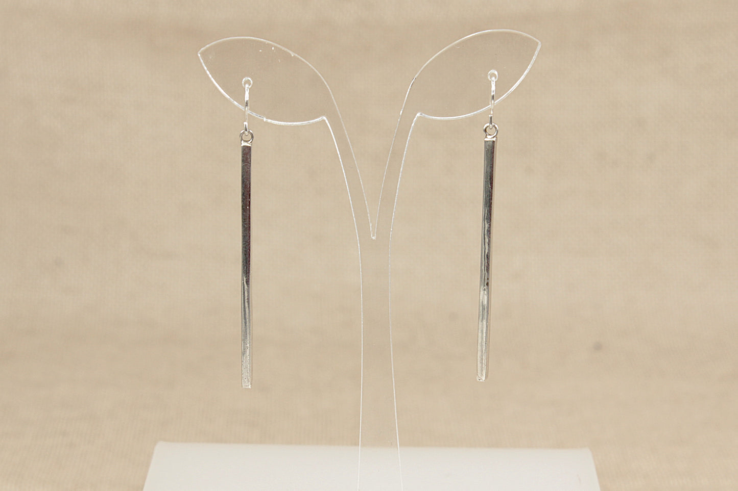 Sleek Silver Drop Earrings