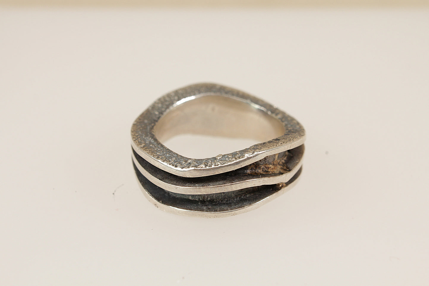 Silver Crystal Studio Statement Ring