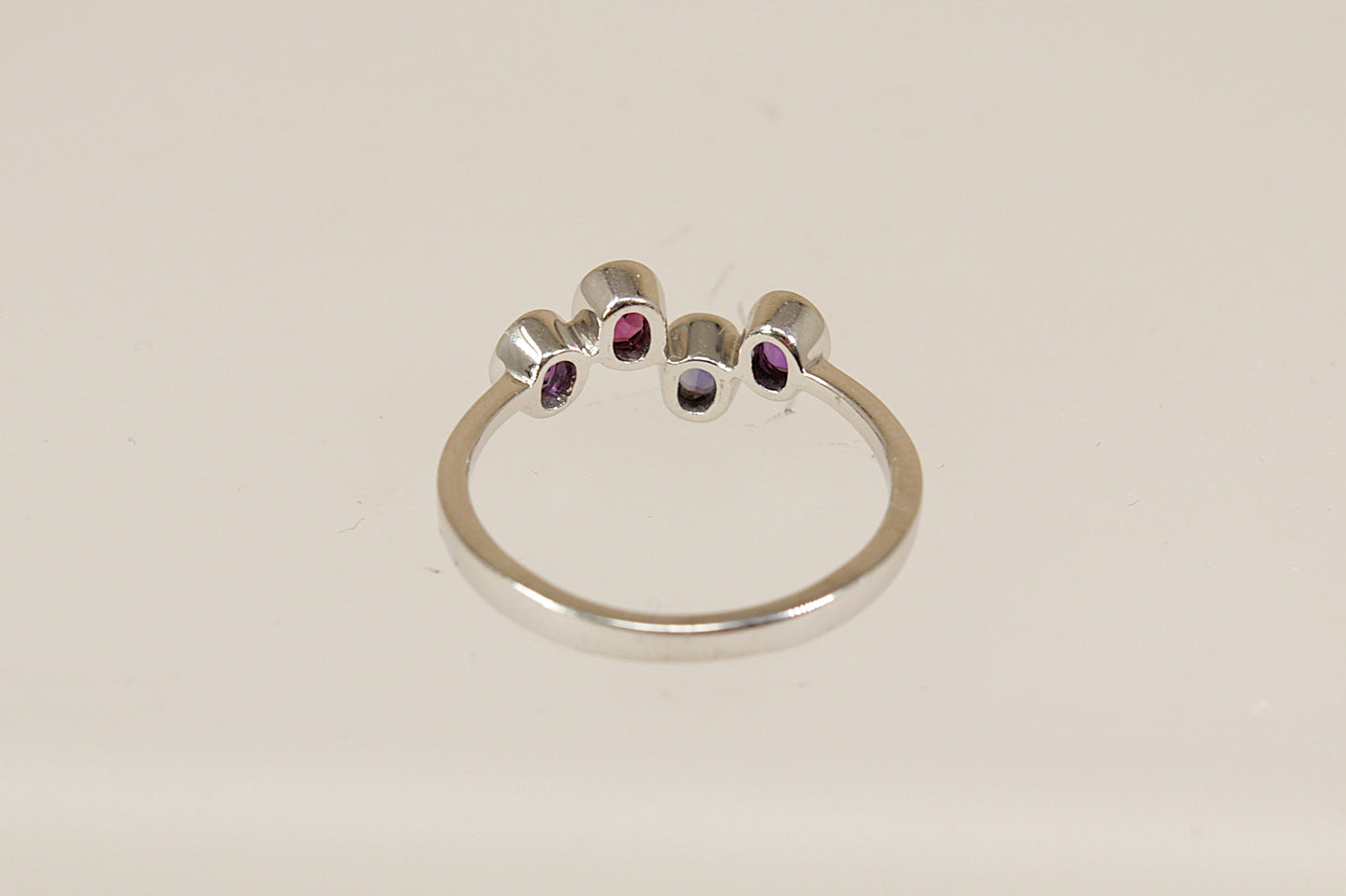 9ct White Gold Multi Gemstone Ring